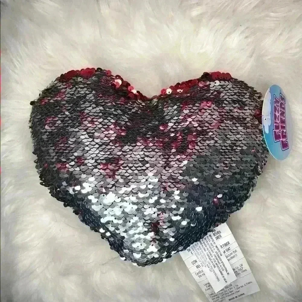 Fuzzy Friends Bedazzled Heart